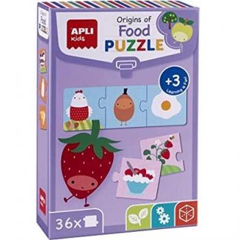 APLI Kids - Origen de los Alimentos Puzle, 36 Piezas, Multicolor, 14360
