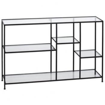 Estantería Negro Cristal Hierro 110 x 26 x 74 cm