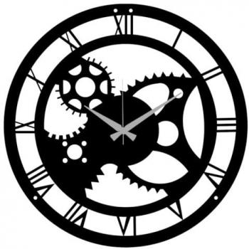 Reloj de Pared Epikasa Marcha, Metal, Negro, 40x0,15x40 cm