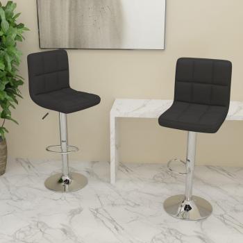 Taburetes de Bar negros de tela - Set de 2 unidades vidaXL