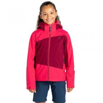 Dare2b Kids Waterproof Explore II Jacket - Sparkle Coral/Butter, 3-4 Years