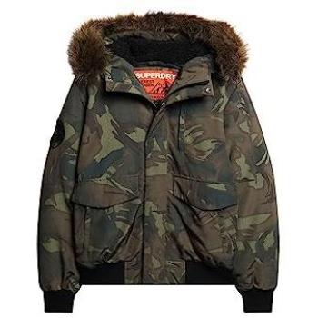 Chaqueta Bomber Acolchada Superdry Everest Verde Oscuro con Capucha - S