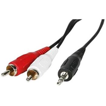 Cable Jack macho a 2 RCA macho de 2 metros negro