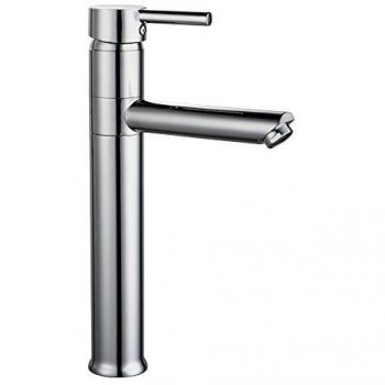 Grifo Monomando Alto Rousseau Dover para Lavabo de Metal Latón Cromado