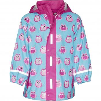 Chaqueta Impermeable para Niñas Búhos Azul/Rosa Talla 98