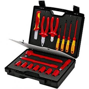 Knipex Maleta Compacta 17 Piezas con Herramientas Aisladas para Trabajos en Instalaciones Eléctricas