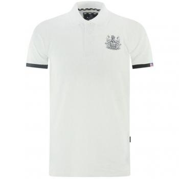 Aquascutum White Cotton Polo Shirt - XL, Male, Contrasting Logo