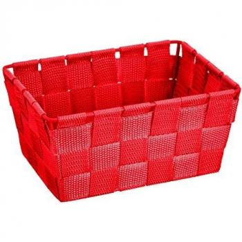 Wenko Adria Cesta para Baño, Polipropileno, Rojo, 14x19x9 cm
