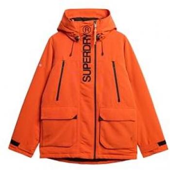 Chaqueta Cortavientos Hombre Ultimate Bordado Naranja Sostenible Superdry