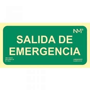 Cartel PVC Lumi Salida de Emergencia 150x300 A13406