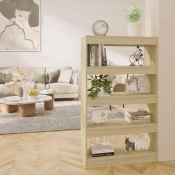 Librería/Partición Sonoma Oak 80x30x135 cm en Aglomerado