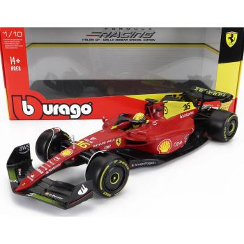 Ferrari F1-75 Charles Leclerc 2022 Monza GP 1/18 Diecast Model Car - Exclusive Yellow Wheels Edition