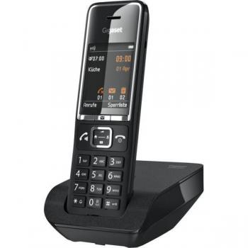 Teléfono Analógico Inalámbrico Gigaset Comfort 550 - Negro-Cromo, Identificador de Llamadas, Freisprechfunktion y Función Babyphone