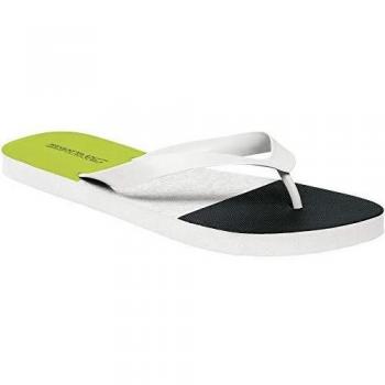 Regatta Bali' Lightweight Cushioned Eva Sole Slippers, Chanclas Hombre, Lima Negra/Eléctrica, 45 EU