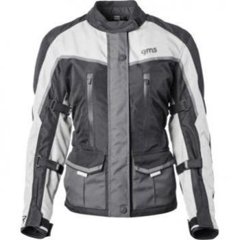 Chaqueta de Moto Mujer GMS Twister Neo WP Impermeable Textil Negro-Blanco