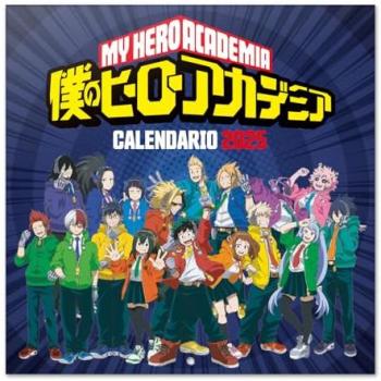 Calendario de pared 2025 My Hero Academia 30x30 cm, multicolor, en español, planificador mensual con espacio para anotar e ilustraciones