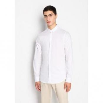 Emporio Armani Stylish Wit White Casual Shirt for Male, Size 2XL