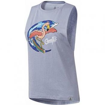 Reebok RC Surfer Flamingo Muscle Top, Mujer, Azul