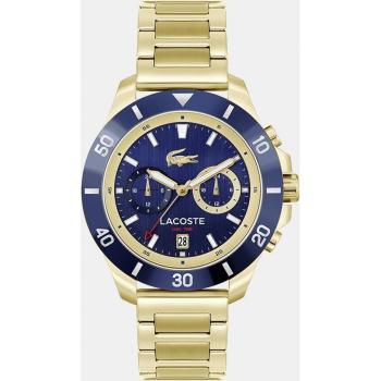 Reloj de hombre Lacoste Toronga 2011343, multifuncional, con doble hora, correa de acero inoxidable y textil multicolor