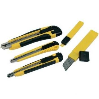 Mannesmann - M60125 - Juego de cuchillas de segmentos de 3 piezas, incluye 2 cuchillas de repuesto