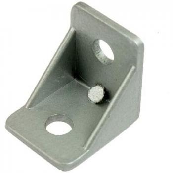 Tono Plateado Metal 90 Grados Escuadra Perforada Ángulo 30mm x 30mm