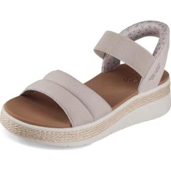 Sandalias Skechers BOBS Sun Ray Mujer Taupe, Talla 37.5, Vegan, Lavables en Lavadora