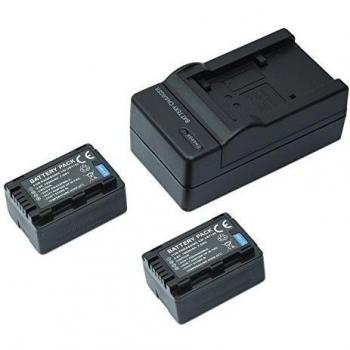 Mondpalast @ 2X Reemplazo Li-ion batería VM-VBT190 VBT190 1950mah 3.6V + cargador para Panasonic videocámara HC-V110, HC-V130, HC-V160, HC-V180, HC-V201, HC-V210, HC-V250, HC-V260, HC-V270, HC-V380, HC-V510, HC-V520, HC-V550, HC-V700, HC-V710, HC-V720, 