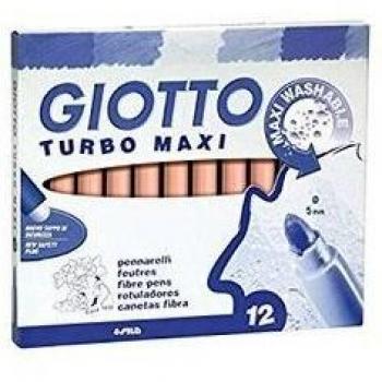 Rotulador Giotto Turbo Maxi Rosa Carné 12 piezas