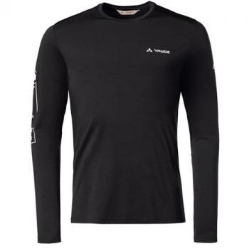 Camiseta de Manga Larga Vaude Monviso Merino para Hombre Color Negro Talla S