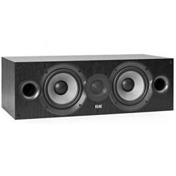 Altavoz Central ELAC Debut C6.2 de 2 vías, 120 W, Sonido Envolvente 5.1, Diseño Excelente, Color Negro