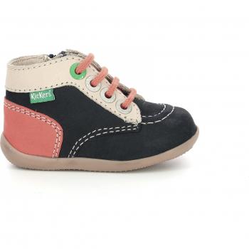 Kickers Bonzip-2 Girls' Blue Mid Boots