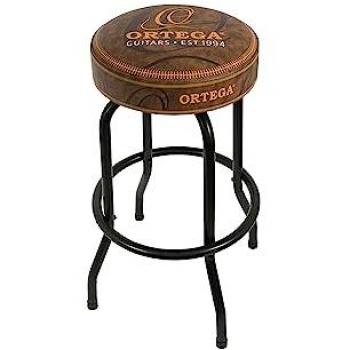 Ortega 30-Inch Black and Brown Bar Stool
