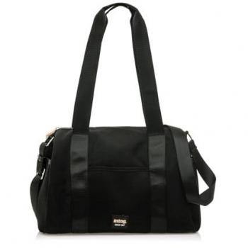 Mustang - Bolso de hombro de estilo deportivo con cremallera, casual, sintético, color negro