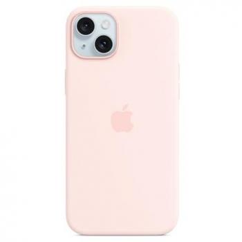 Funda de Silicona Original con MagSafe para iPhone 15 Plus - Rosa Claro