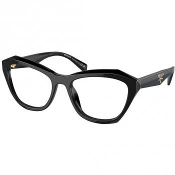 Prada PR A20V 16K1O1 Women's Eyeglasses Black Size 54 (Frame Only) - Blue Light Block Available