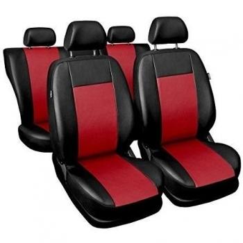 (CM-RD) Universal Fundas de asientos compatible con FIAT (500L, BRAVA, BRAVO, CROMA, CINQUECENTO, DOBLO, FREEMONT, GRANDE PUNTO, IDEA, LINEA, MAREA, PALIO, PANDA, PANDA 4X4, PUNTO, RITMO, SEICENTO, SEDICI, STILO, TEMPRA, TIPO, UNO, QUBO) (cuero ecológico