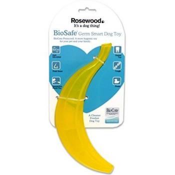 Rosewood Antimicrobial Biosafe Dog Toy - Banana Scented Floating Rubber
