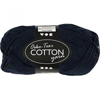 Madeja de hilo de algodón 50 g - 170 m - Azul Noche - 100% algodón