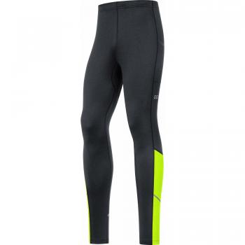 Gore Wear R3 Thermo Long Tights - Black/Neon Yellow - Size L