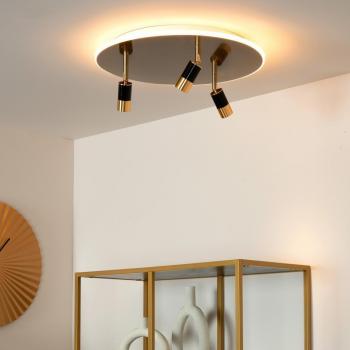 Lámpara de Techo LED Jubel Ø 48 cm en Oro Mate y Latón, Regulable, 28W, 2700K - 1950lm