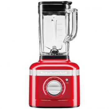Batidora de Vaso KitchenAid Artisan K400 - Jarra de vidrio 1,4L, 5 velocidades y programa de picado de hielo - Rojo Imperio