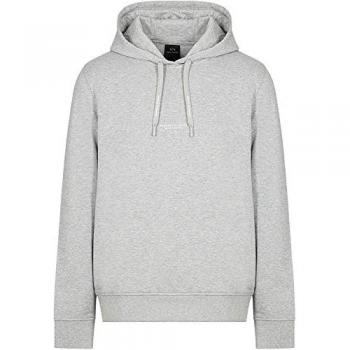 A|X ARMANI EXCHANGE Men's Gray Hoodie Sweatshirt with Logo, Size S
