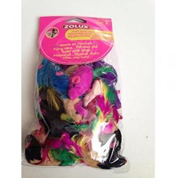 Zolux - Set de 24 Ratones de Peluche para Gatos, Multicolor