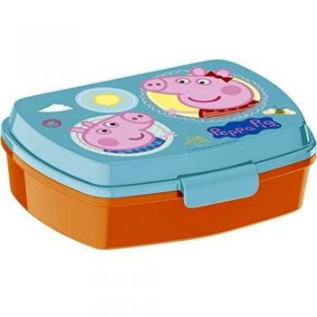 | Peppa Pig | Sandwichera Para Niños Decorada - Fiambrera Infantil | Caja Para El Almuerzo Y Porta Merienda Para Colegio - Lonchera