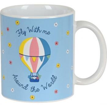 Taza grande con lentejuelas Fly With Me - Blackfit8