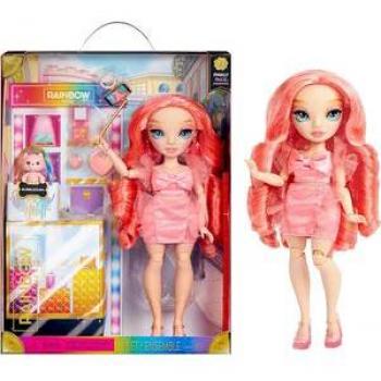 Muñeca de moda Rainbow High Pinkly Paige 25cm con traje rosa y accesorios