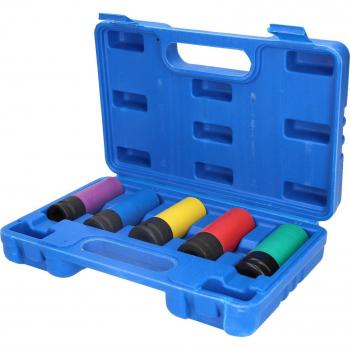 Juego de vasos de impacto Brilliant Tools BT691010 1/2 para tuercas de ruedas de aluminio, 5 piezas