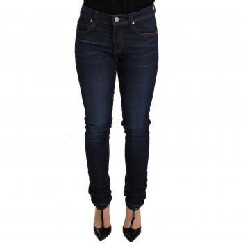 Versace Jeans Dark Blue Cotton Low Waist Skinny Denim Jeans - W30