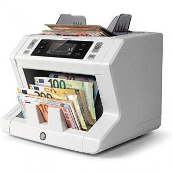 Safescan 2665-S - Máquina Contadora de Billetes con Detección de Falsificaciones en 7 Puntos, Función Añadir y de Fajos, Color Blanco