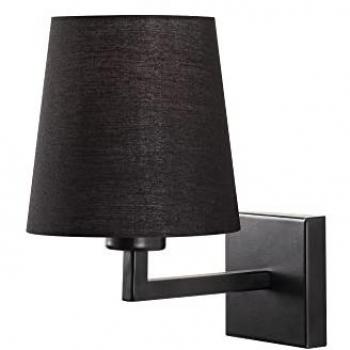Aplique de pared WELLHOME, Estructura de metal negro, 18x24x30 cm, casquillo E27 Max 40W